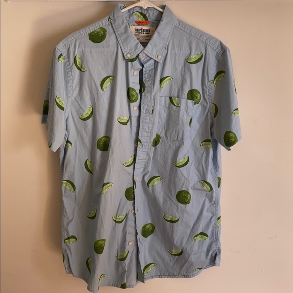 Men’s Lime Button up